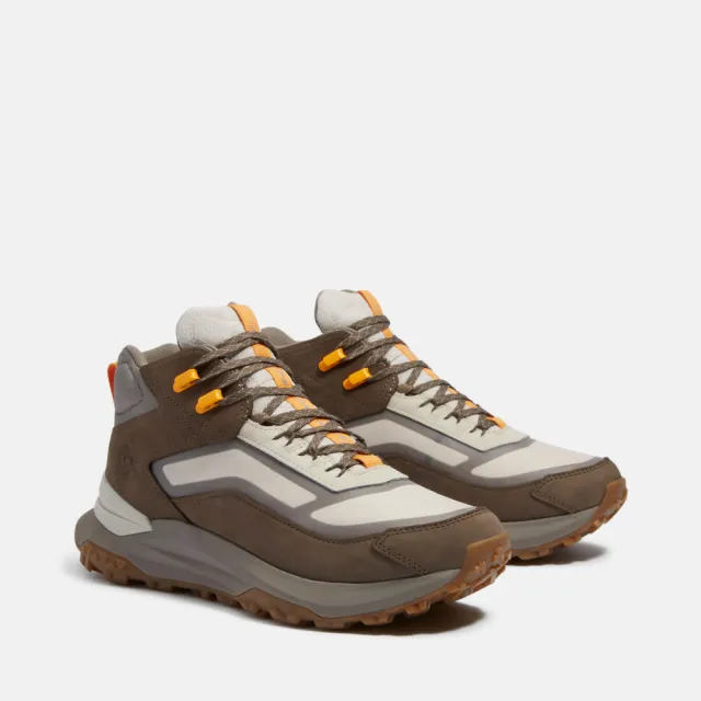 【Timberland】男款棕色Motion Access防水中筒健走鞋(A6DX6A6G)