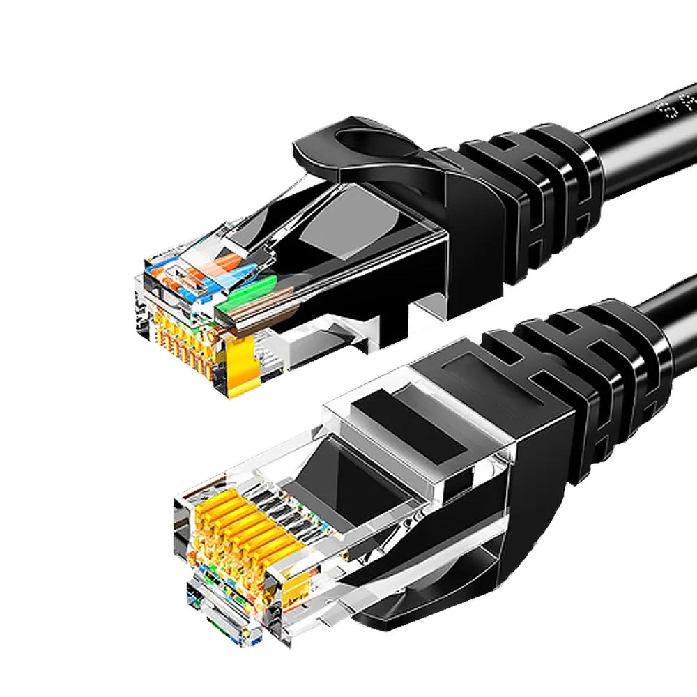【山澤】Cat.6 1000Mbps高速傳輸十字骨架八芯雙絞網路線 黑/30M