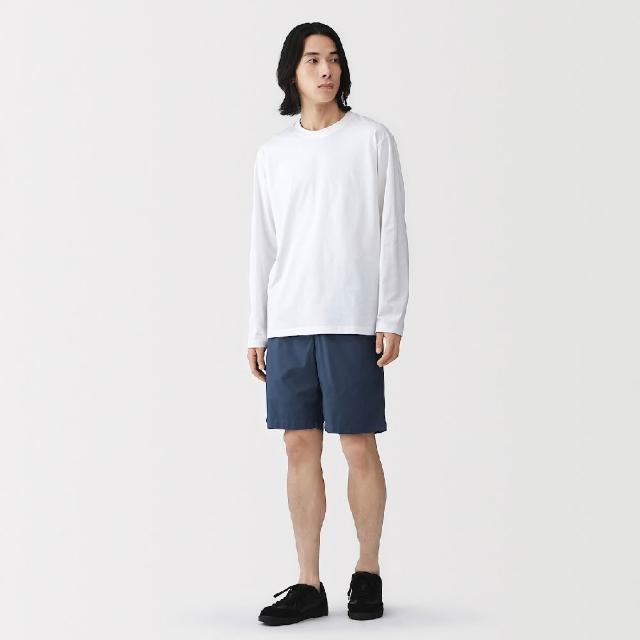 【MUJI 無印良品】男水洗平織布舒適短褲(墨灰/黑色/米色/煙燻粉/卡其綠/煙燻藍/深藍/灰棕)