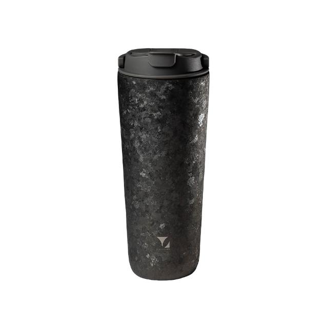 【Titanium 鈦造】純鈦跳跳杯 晶鈦系列-晶鈦黑 800ml 工業灰蓋(鈦保溫杯 台灣鈦杯 鈦金屬 環保杯 隨行杯)