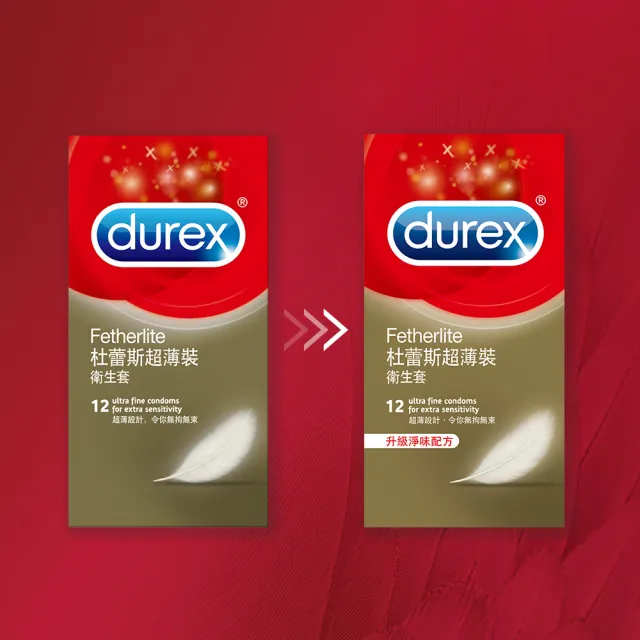 【Durex 杜蕾斯】超薄裝衛生套12盒(共144入 保險套/衛生套/避孕套/安全套/避孕/保險套推薦)