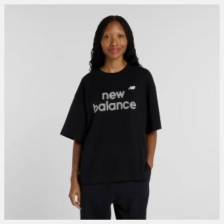 【NEW BALANCE】NB 短袖上衣 女 美規 黑 WT61L713BK