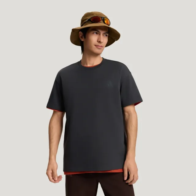 adidas 愛迪達】短袖上衣男寬鬆版型亞規XPL GFX TEE 碳灰KE3698 - momo