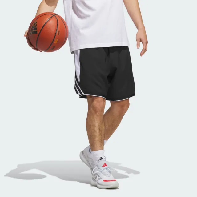 【adidas 愛迪達】短褲 男 運動褲 吸濕排汗 CRAZYLITE SHORT 黑 JX6381