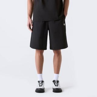 【DESCENTE】短褲 男 運動褲 快排 MEN OVER FIT 9 INCH TEXTURED WOVEN HALF PANTS 黑 SR221THP43-BLK0
