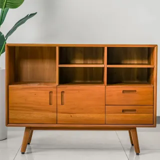 【Mahogany 瑪荷尼家具】免組裝  109X40X80   晨光儲物櫃(B)  全原木桃花心木  收納櫃  M1-AT30(E06)-B(KD)