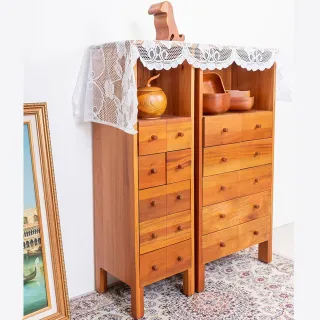 【Mahogany 瑪荷尼家具】免組裝 28X26X90 多寶儲物櫃280 全原木桃花心木 收納櫃 ART-C5A