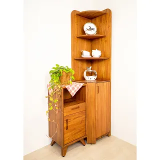 【Mahogany 瑪荷尼家具】免組裝 40X40X180  轉角高櫃  全原木桃花心木  收納櫃   M1-ATE11