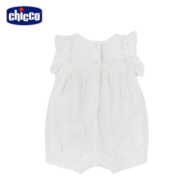 【Chicco】26SS童裝-摩洛哥花園-繡花布荷葉背心兔裝
