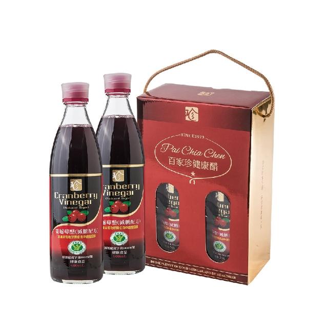 【百家珍】蔓越莓醋減糖配方禮盒x2盒(600mLx2入/盒)