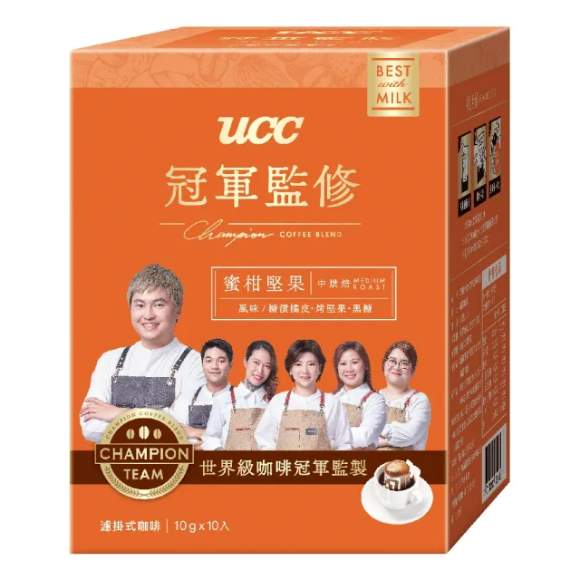 【UCC】冠軍監修系列蜜柑堅果濾掛式咖啡6盒(共60入 10gx10入/盒)