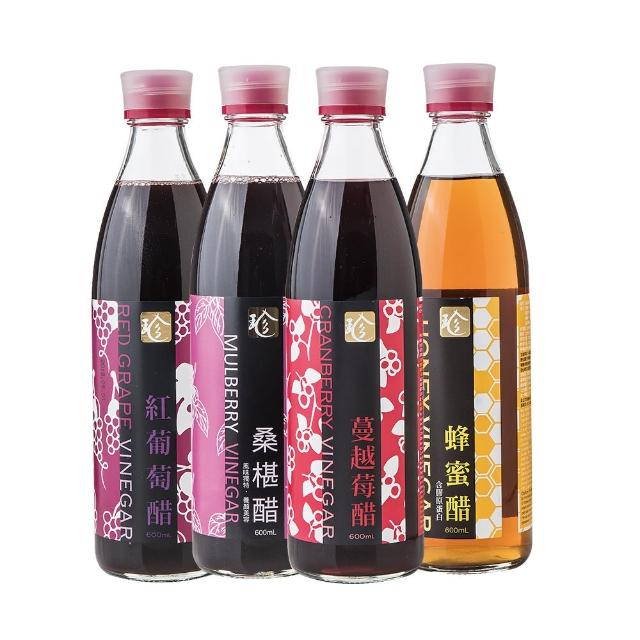 【百家珍】美顏果醋 600ml x6入 口味任選(蔓越莓醋/紅葡萄醋/桑椹醋/蜂蜜醋)