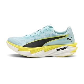 【PUMA】Deviate NITRO™ Elite 4 女鞋 淡水藍黃色 輕盈 透氣 厚底碳纖維 慢跑鞋 31212803