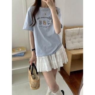 CHILL 軟萌預警！午茶三隻小貓純棉Tee 韓系穿搭 冰爽棉 寬鬆短T 圓領T 印花短T