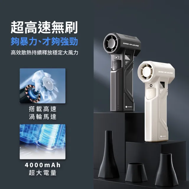 【CHANGLU 長律】專業極速渦輪暴力風槍 CL4000 保固一年 車用 吹水 除塵 燒烤助燃 充氣帳篷 泳圈