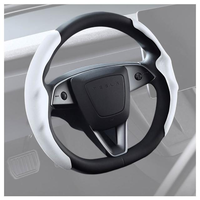【kurumapop】Tesla特斯拉Model 3/Y麂皮絨方向盤套 煥新3 方向盤皮套 方向盤止滑保護套