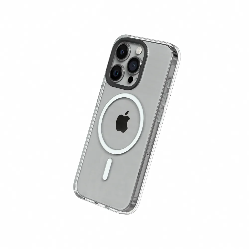【RHINOSHIELD 犀牛盾】iPhone 全系列 Clear MagSafe兼容 抗黃化透明防摔磁吸手機殼(相機鍵按鈕/開孔版)