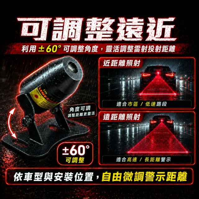 【SMILE】激光燈 車尾煞車燈 剎車燈雷射 車後燈 165-CLL(雷射煞車燈 防追撞尾燈 警示燈)