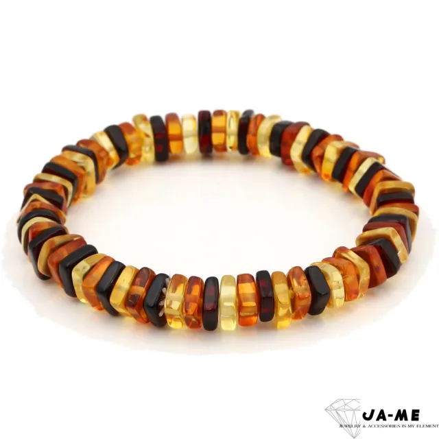 【JA-ME】天然琥珀 多寶方塊手串7-8mm