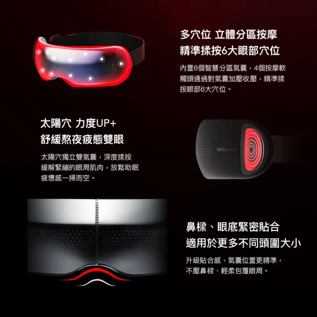 【breo 倍輕鬆】3D可折疊 氣囊式熱敷眼部按摩器(See X2 Pro)