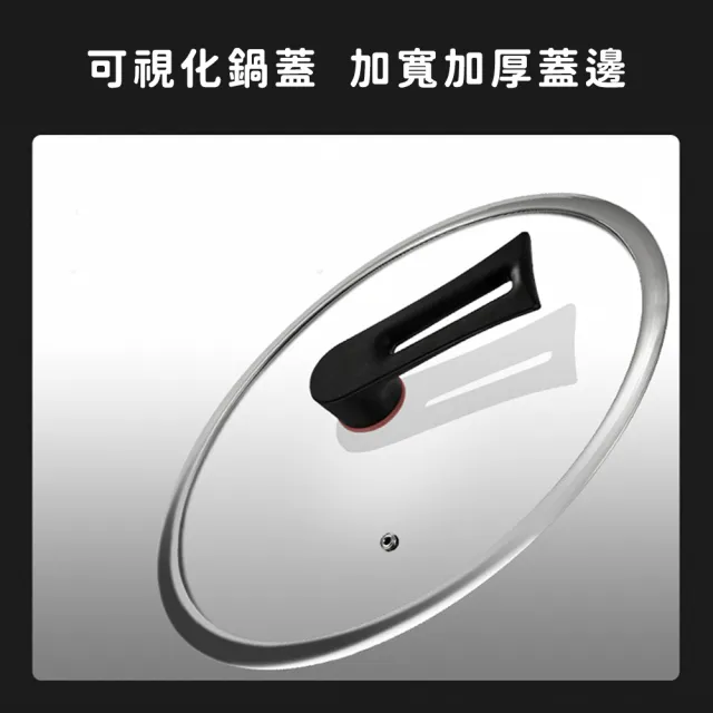 【鍋太后】316不鏽鋼蜂巢炒鍋湯鍋組/單柄帶玻璃蓋雙鍋組(34+30cm)
