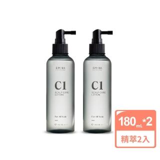 【EPURE】momo獨家組合-C1+C1頭皮保養精萃組 2入(C1調理精萃180ml*2)(頭皮水/油性肌/收斂毛孔/控油/止癢)