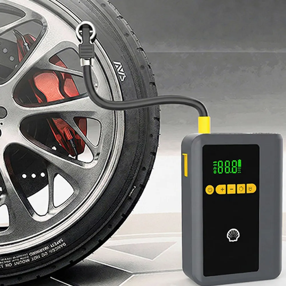 【SHELL 殼牌】殼牌4合1汽車急救啟動電源打氣機(AC003JP)
