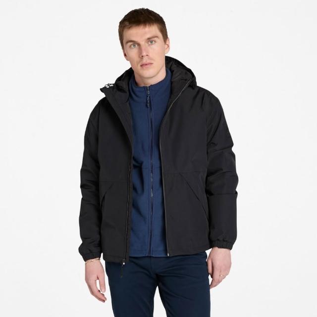 【Timberland 官方旗艦】男款黑色Winnick防水保暖外套(A6NGF001)