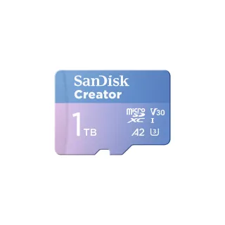 【SanDisk 晟碟】SanDisk CREATOR Micro SD UHS-I 記憶卡 1TB(公司貨)