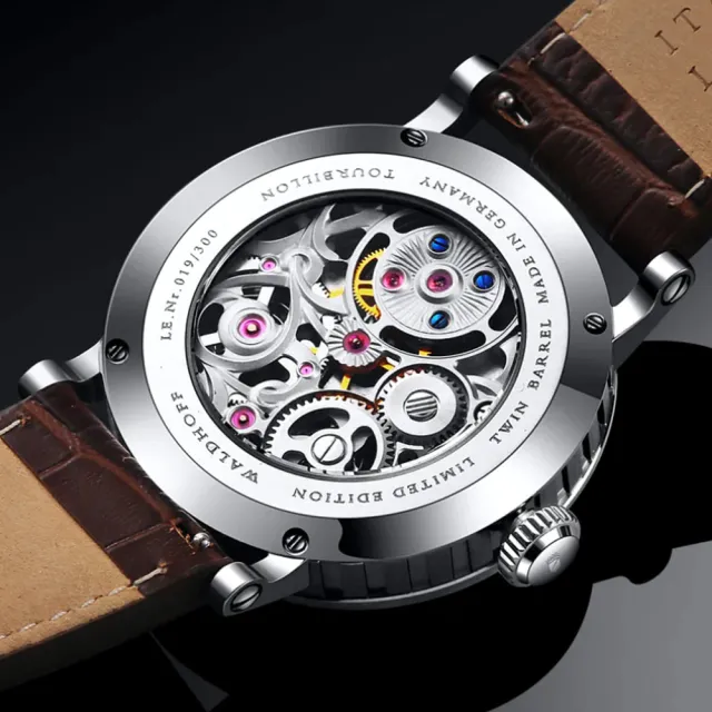 【WALDHOFF 沃德弗】MW-18-A 大都會陀飛輪鑽石銀  Metropolis Diamond Silver 41mm 手動上鍊(機械錶)