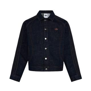 【adidas 愛迪達】Vday Dnm Jkt 男款 黑色 復古 經典 丹寧 外套 KT6338
