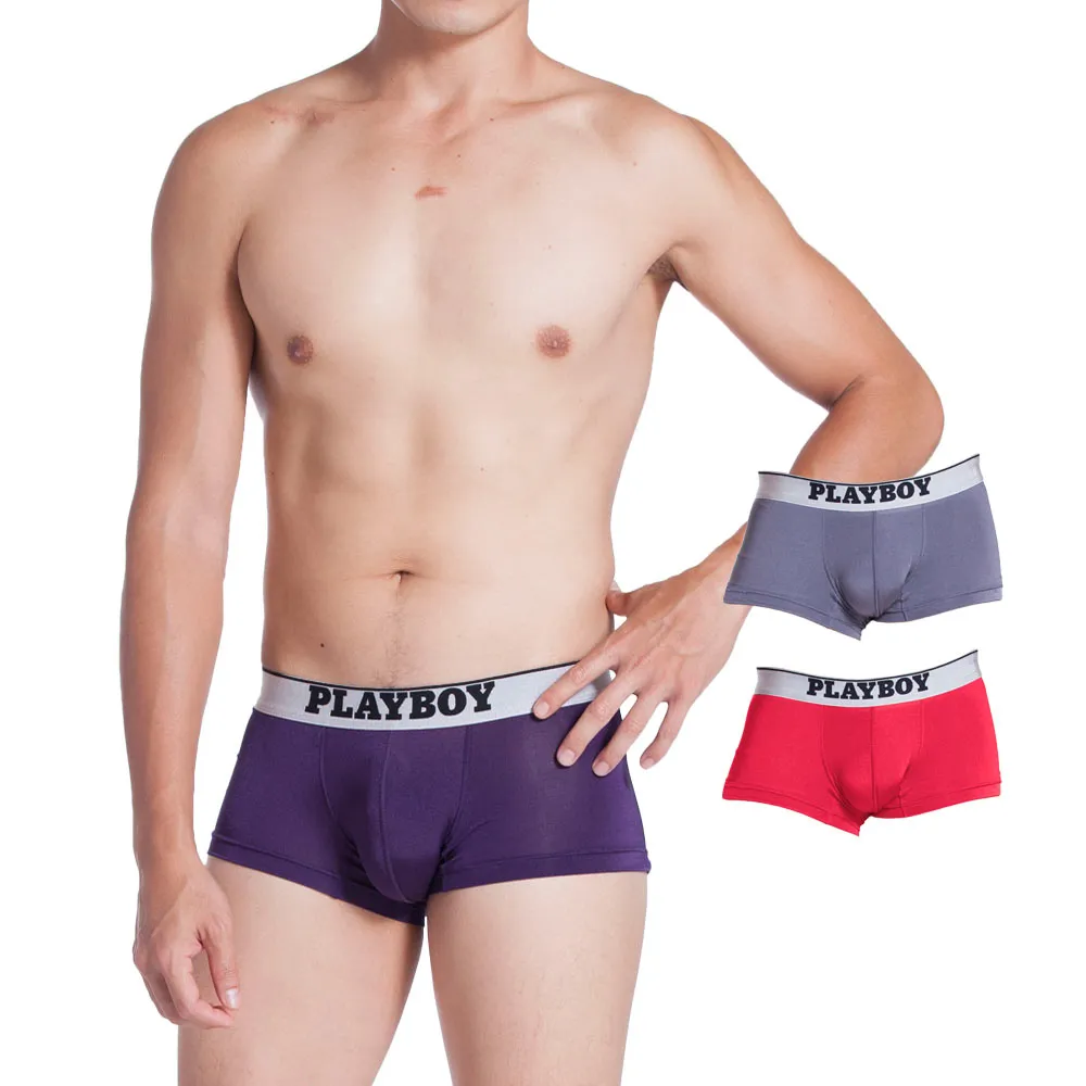【PLAYBOY】任選_舒柔透氣低腰立體平口褲(速達單件-三色)