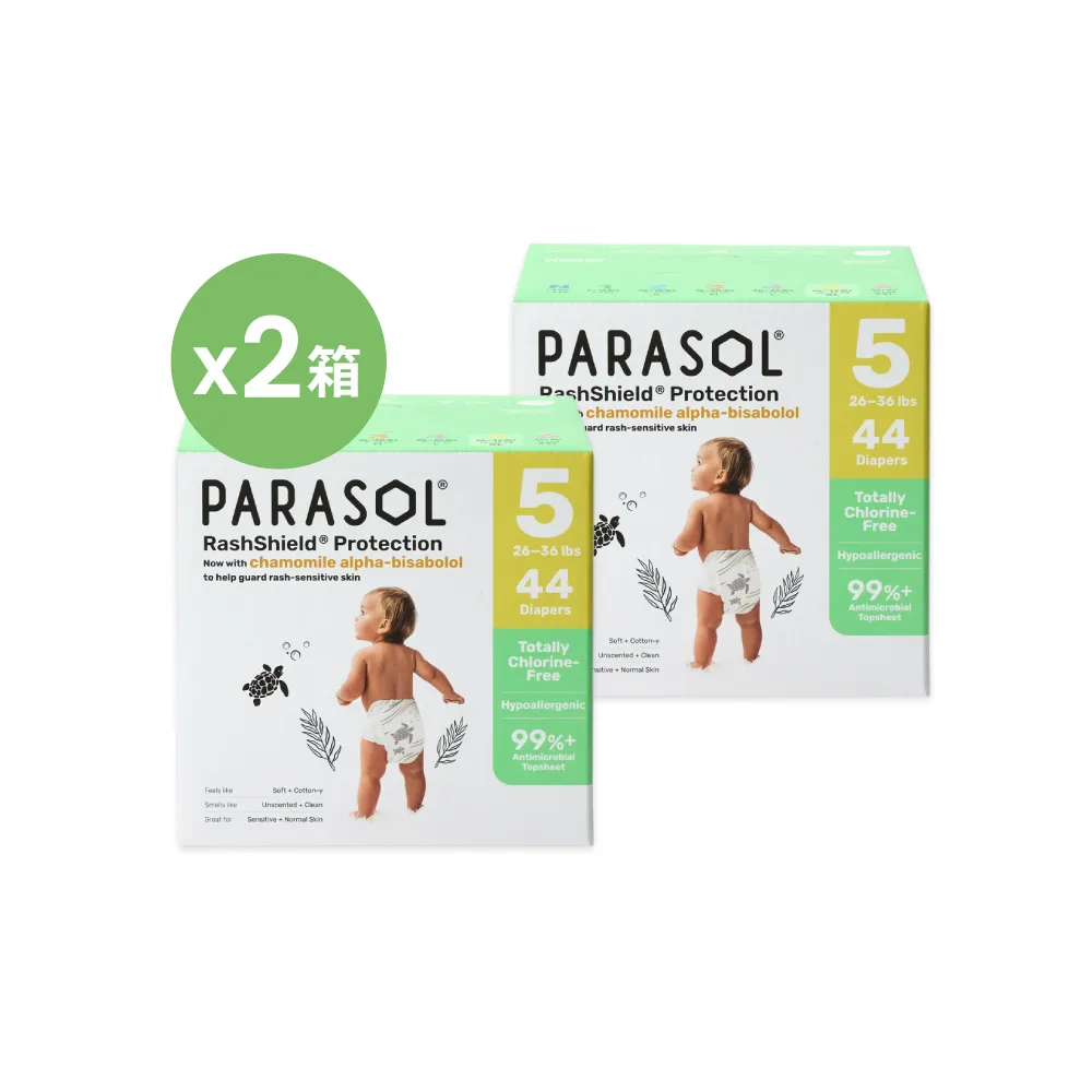 【PARASOL】進化版｜Clear+Dry 新科技水凝尿布 禮盒2箱組 黏貼型XL(2包/箱)