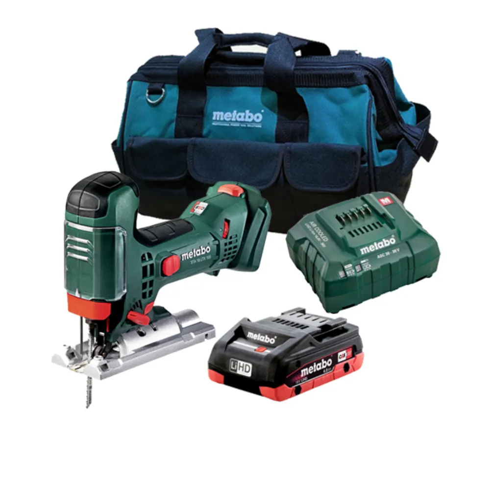 【metabo 美達寶】18V鋰電線鋸機 STA 18 LTX 100 4.0HD單電版(優惠套裝組合)