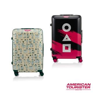 【AMERICAN TOURISTER 美國旅行者】SQUID GAME魷魚遊戲聯名24吋可擴充輕量PC+ABS防盜拉鍊行李箱(兩款可選)