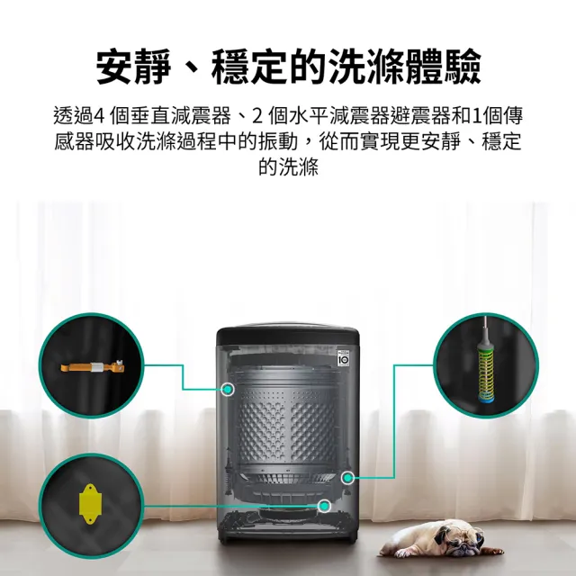 【LG 樂金】家電快配17公斤◆AI DD™智慧直驅變頻洗衣機 ◆曜石黑(WT-VDN17M)