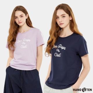 【Hang Ten】女裝-SUPIMA純棉胸前印花短袖T恤(多色選)