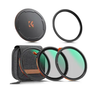 【K&F Concept】Nano-X磁吸式鏡頭濾鏡套組 CPL/ND2–32/黑柔焦 1/4 濾鏡 49mm (公司貨)
