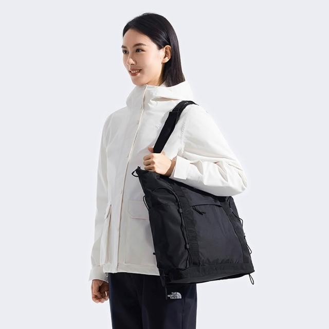 【The North Face】北面男女款黑色DWR防潑水背提兩用托特包｜52SV4HF
