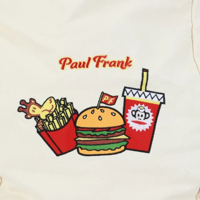 【Paul Frank 大嘴猴】官方直營 美國大嘴猴 卡通速食大容量帆布袋-米白