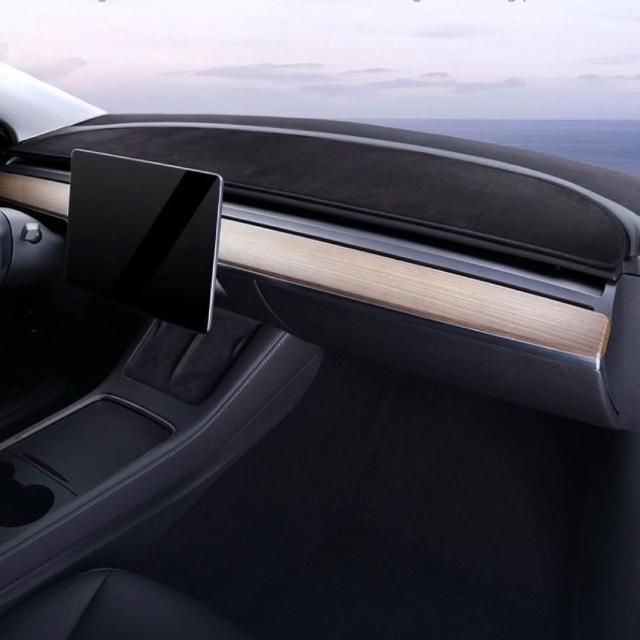 【EVWAVE】特斯拉Tesla 煥新版Model 3/Y 儀表台避光墊 翻毛皮 麂皮 遮光墊 防曬墊 保護墊