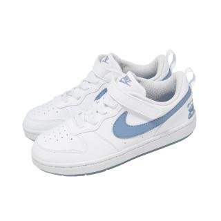 【NIKE 耐吉】休閒鞋 Court Borough Low GB PSV 中童 小朋友 白 藍 IR3999-100
