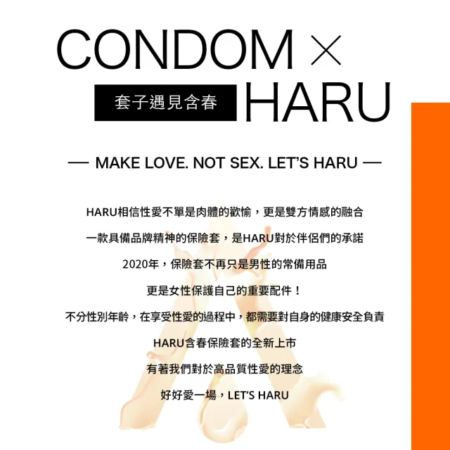 【HARU 含春】G點型衛生套10入/盒(凸點環繞 保險套 安全套)