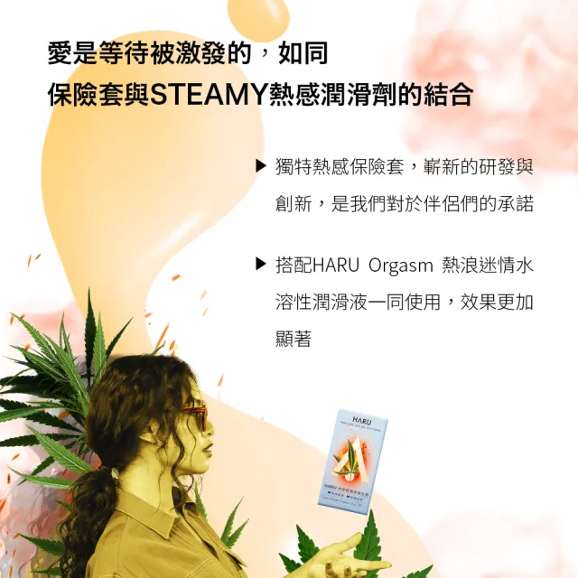 【HARU 含春】STEAMY THIN 熱愛輕薄型保險套10入/盒(熱感極薄 衛生套 安全套)