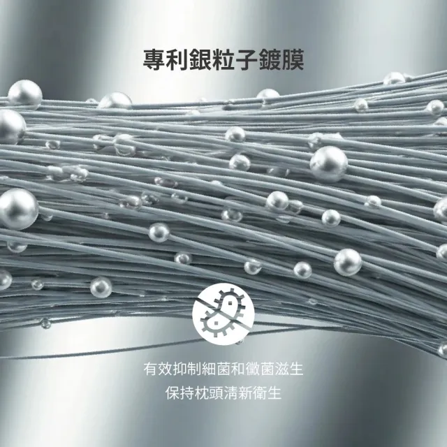 【Darphia 朵法亞】快速出貨|銀粒子棉眠枕 贈洗衣袋 (支撐包覆/抗菌/護頸支撐/可水洗)