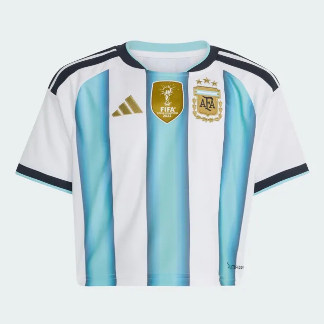【adidas 愛迪達】世界盃 阿根廷 主場球迷版 短版球衣  吸濕排汗 女 KE5982