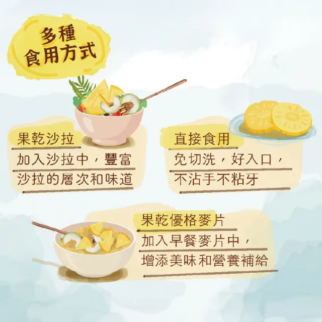 【永禎】輕烘培水果乾x3包 任選(無加糖芒果乾/芭樂乾/水蜜桃乾/鳳梨乾/情人果乾/中元普渡拜拜)