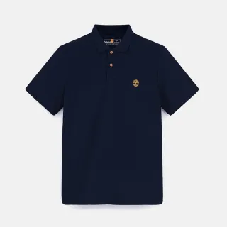 【Timberland】中性深寶石藍快乾短袖Polo衫(A66DU433)