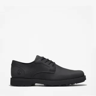 【Timberland】男款黑色皮革防水休閒鞋(A5MJ8015)