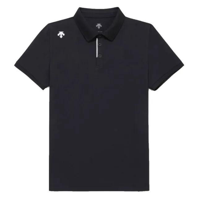 【DESCENTE】迪桑特 TOUGH 男士 吸濕快乾短袖POLO衫(黑色/白色/深藍色/果綠色)